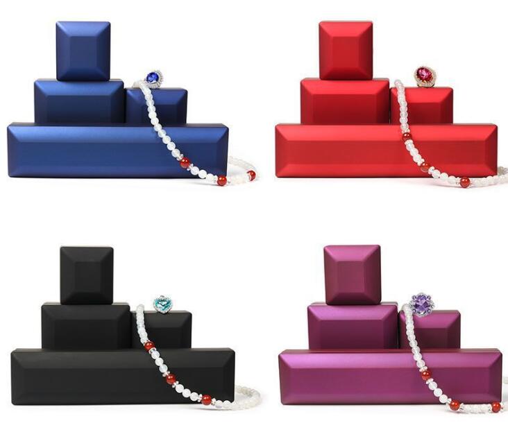 LED Lighted Jewelry Gift Box Earring Ring Neckalce Luxury Wedding Display Packaging Organizer Storage For Engagement