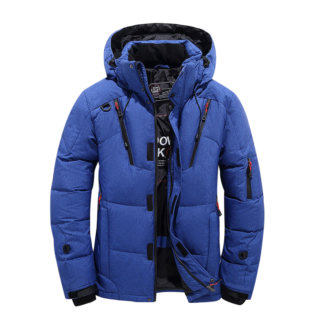 Men's Down & Parkas Winter Men Warm Parka Coats Padded Cotton Hooded Jacket Outwear 2021 Brand Outdoor Male Ski Coat Hat Detachable