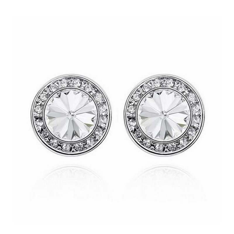 Original Crystal from Swarovski Round Crystal Stud Earrings 6 Colors for Women Lover Piercing Jewelry Valentine Day Gift, Golden;silver
Original Crystal from Swarovski Round Crystal Stud Earrings 6 Colors for Women Lover Piercing Jewelry Valentine Day Gift, Golden;silver
