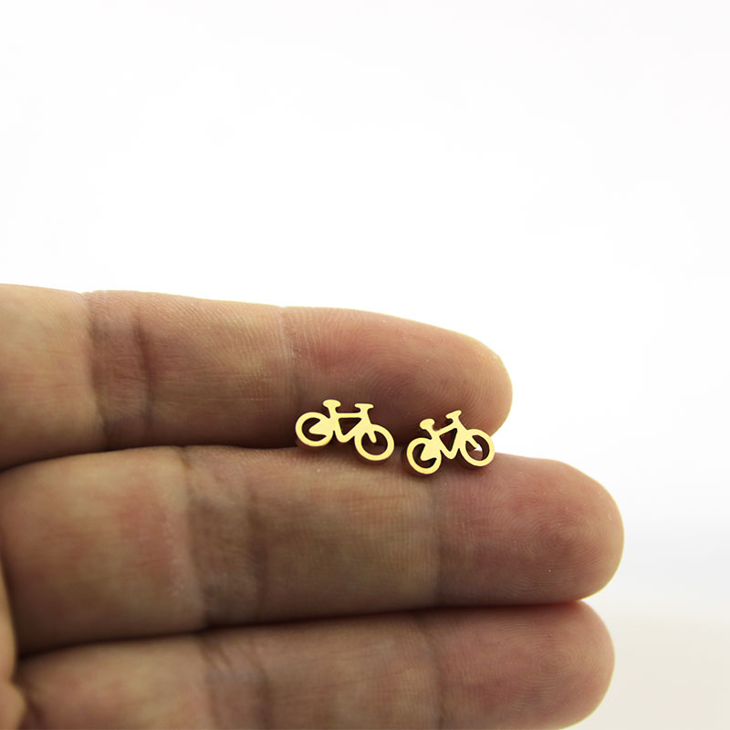 New Arrival Tiny Bicycle Earrings Stainless Steel Earring Golden Sporty Bike Ear Studs Women Kids Girls Jewelry Xmas Gift T147
New Arrival Tiny Bicycle Earrings Stainless Steel Earring Golden Sporty Bike Ear Studs Women Kids Girls Jewelry Xmas Gift T147