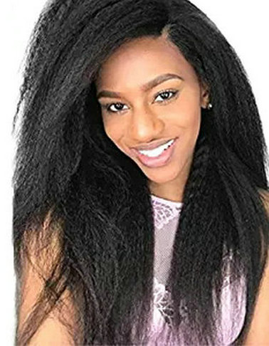 Kinky straight hd Lace Frontal Wig 130% density Laces Front Human Hair Wigs full natural pre plucked For Black Woman DIVA1