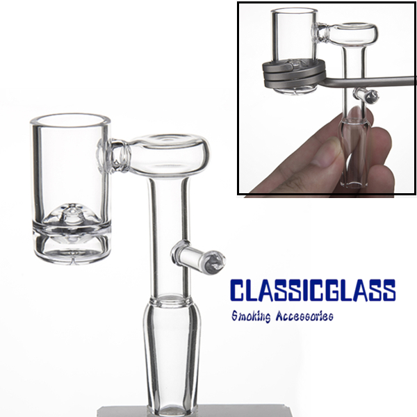9mm Thick Bottom Quartz Enail Volcanic Core Electric smoking Bangers Dia 19.5mm For 20mm Heating Coil 14mm 18mm male female