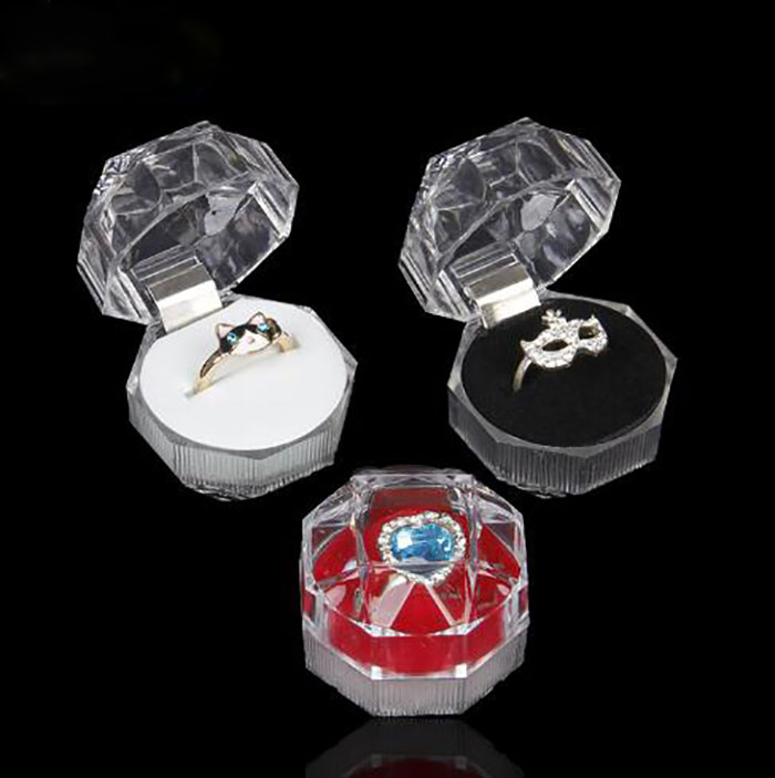 Jewelry Package Boxes Ring Holder Earring Display Box Acrylic Transparent Wedding Packaging Storage Box Cases, Black;white
Jewelry Package Boxes Ring Holder Earring Display Box Acrylic Transparent Wedding Packaging Storage Box Cases, Black;white