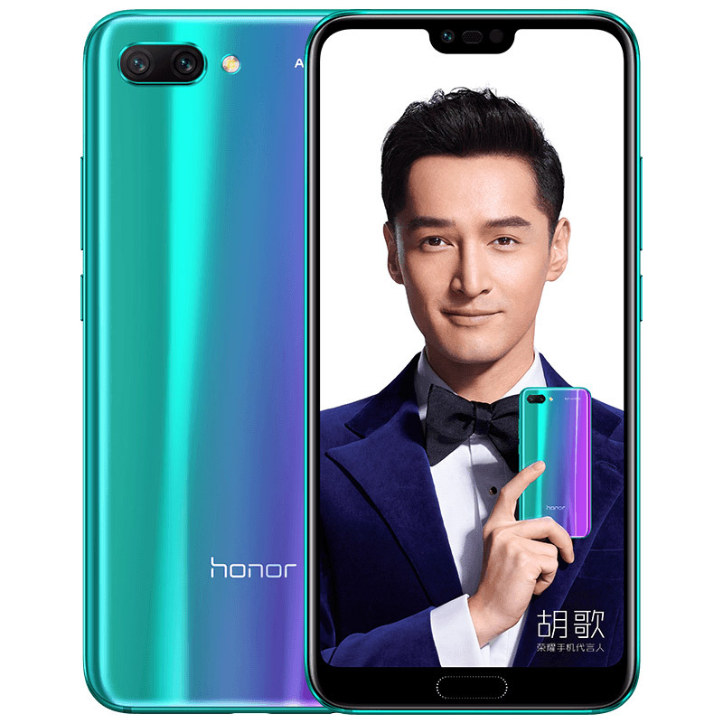 Original Huawei Honor 10 4G LTE Cell Phone 6GB RAM 64GB 128GB ROM Kirin 970 Octa Core Android 5.84" Full Screen 24.0MP AI NFC Face ID Fingerprint