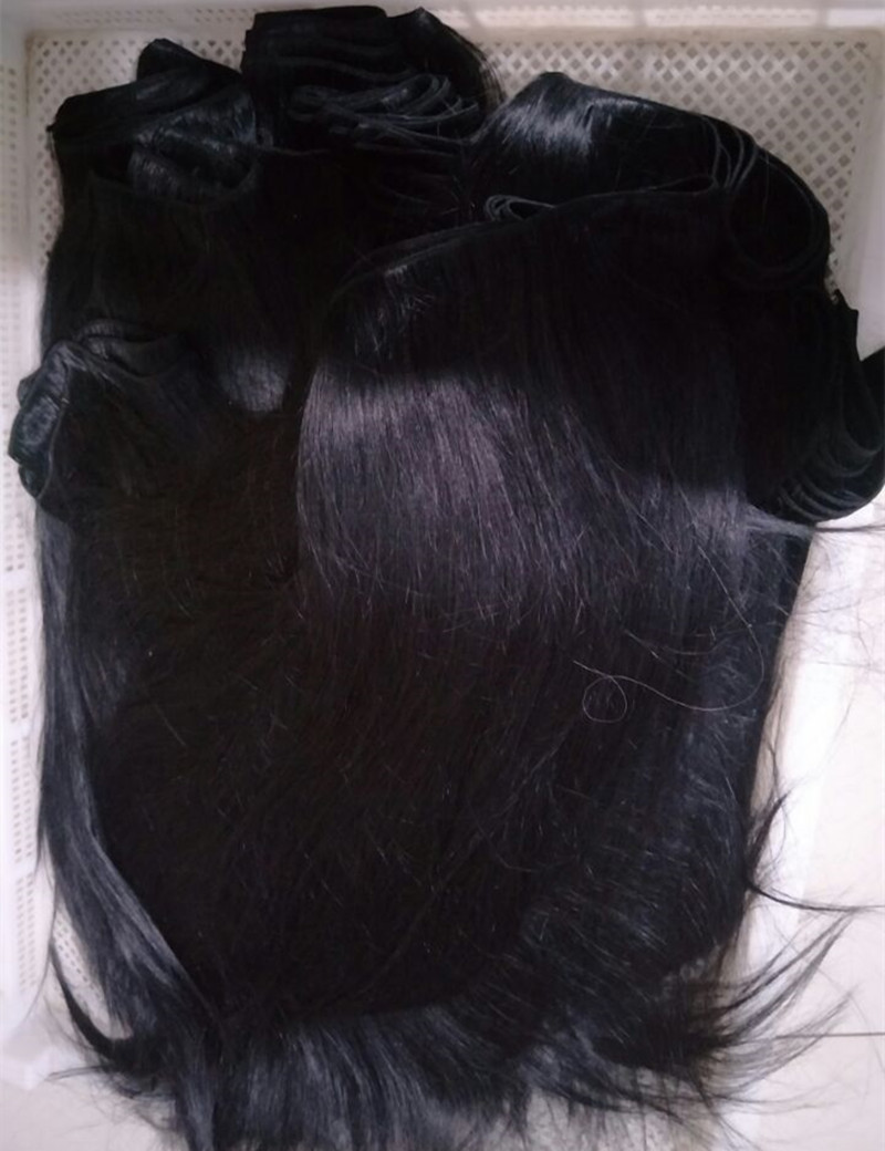 brazilian remy human hair 3 or 4 bundles 100 unprocessed natural color silk straight virgin hair wefts 100gr per piece