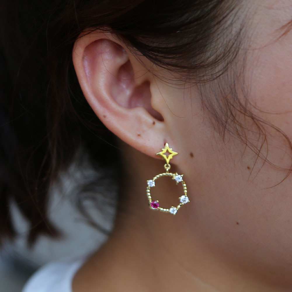 fashion gorgeous women jewelry gold plated star northstar charm christmas gift personalized dangle earring