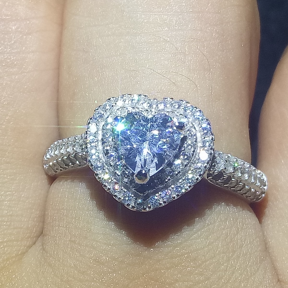 Sterg Sier Water Drop Topaz Ring: Sparkg Jewelry for Women