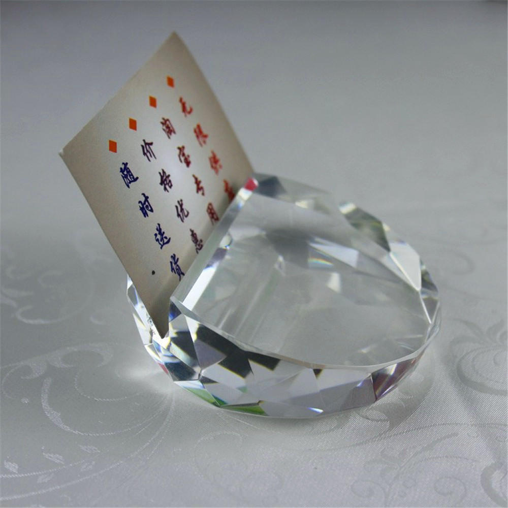 Crystal Glass Faceted Card Holder Ball Paperweight Clear Rare Feng Shui Office Desk Decoration Business Card Holders Craft
Crystal Glass Faceted Card Holder Ball Paperweight Clear Rare Feng Shui Office Desk Decoration Business Card Holders Craft