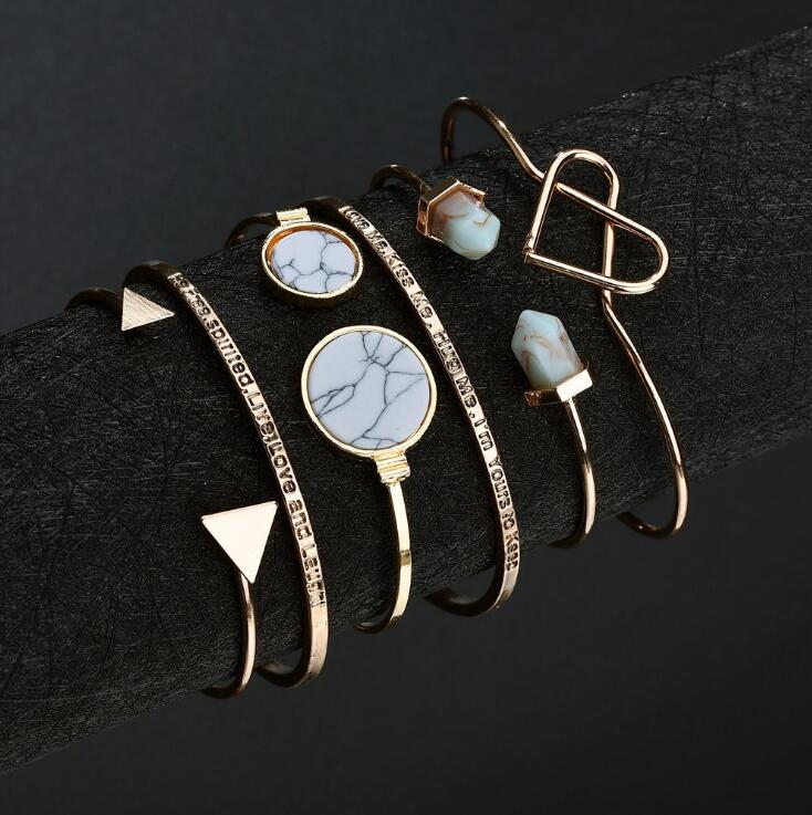 6PCS/SET Women Bracelet Set Geometry Circle Heart Bangles Retro Simple Turquoise Open Bracelet Bangles Adjustable Bangle For Women Jewelry
6PCS/SET Women Bracelet Set Geometry Circle Heart Bangles Retro Simple Turquoise Open Bracelet Bangles Adjustable Bangle For Women Jewelry