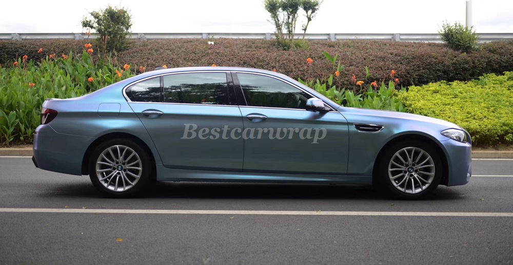 Chameleon Pearl Metal Gray blue Shift Vinyl Wrap Car Wrap Covering With Air bubble Free Like 3M quality Low tack glue Size:1.52*20m( 5x67ft