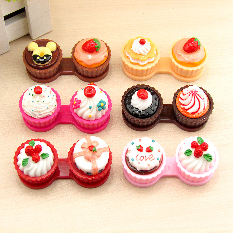 HQG001 Cartoon Cute Cream Cake Glasses Double Contact Lenses Box Contact Lens Case For Eyes Care Kit
HQG001 Cartoon Cute Cream Cake Glasses Double Contact Lenses Box Contact Lens Case For Eyes Care Kit