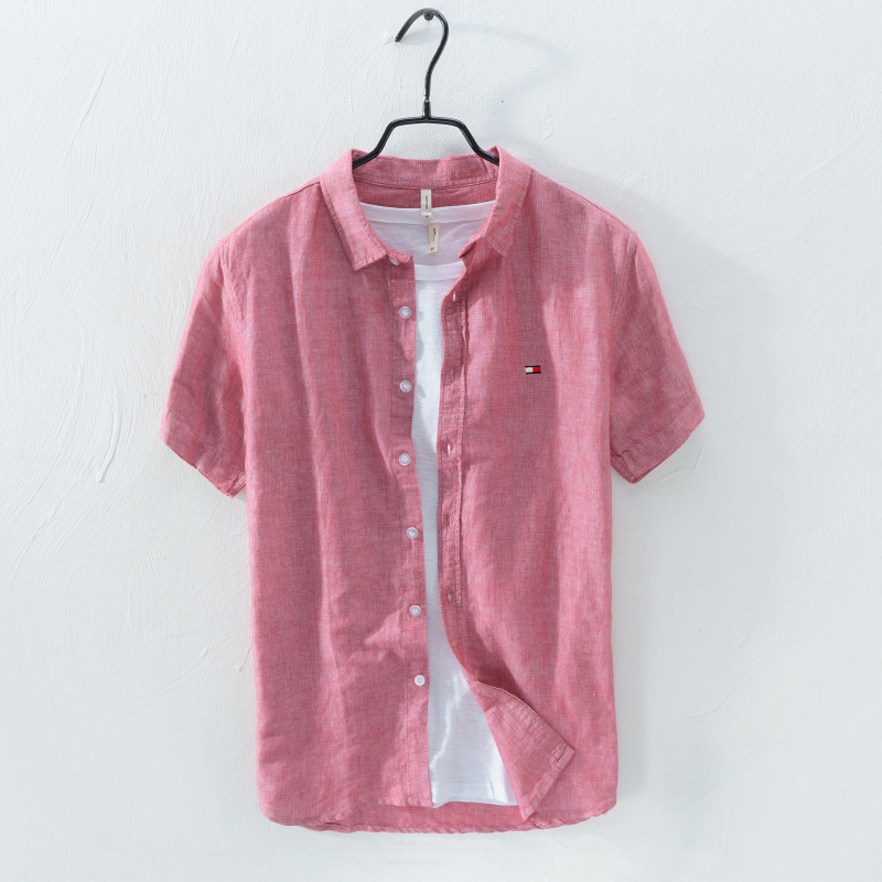 Men's Casual Shirts RESERVA ARAMY Reservde 2022 Linen Shirt Top Quality Short Sleeve Good Fabric Brand