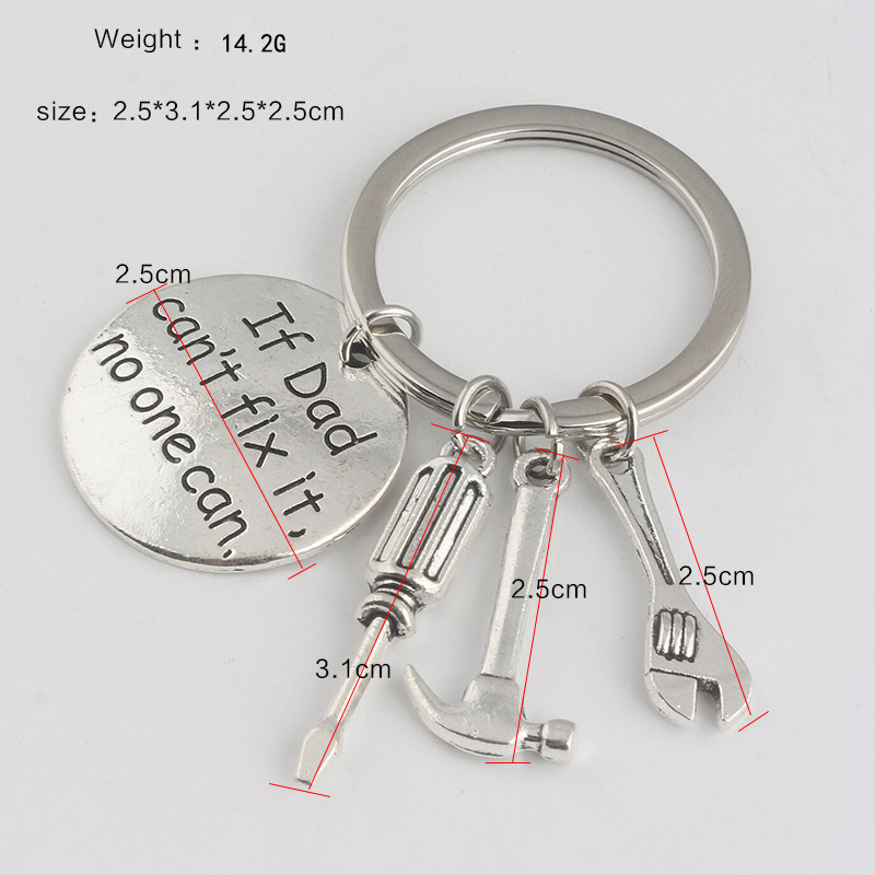 if dad cant fix it no one can hand tools keychain daddy key rings gift for dad fathers day father key chain accessories