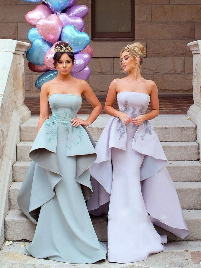 Custom Made Fashion Bridesmaid Dress With Over-Skirt Elegant Strapless Applique Mermaid Wedding Guest Dresses Glamorous Bridesmaids Dresses
Custom Made Fashion Bridesmaid Dress With Over-Skirt Elegant Strapless Applique Mermaid Wedding Guest Dresses Glamorous Bridesmaids Dresses