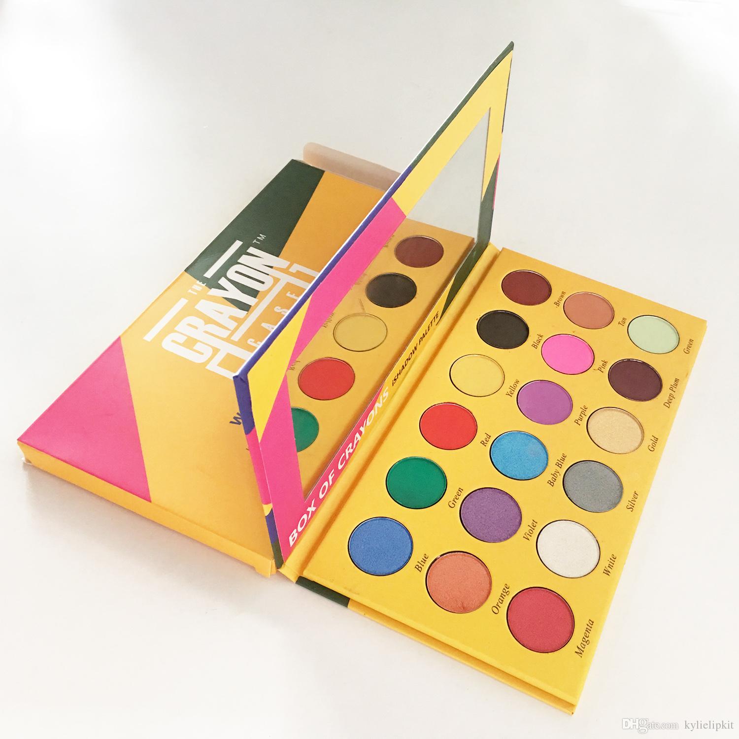 Box of crayons eyeshadow makeup palette ishadow 18 color crayola eye shadow the crayon case waterproof Shimmer Matte eyeshadow