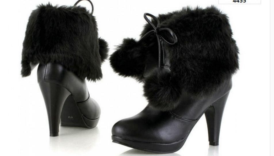 Free send Hot Medium boots winter high heels Coarse heel Korean women boots