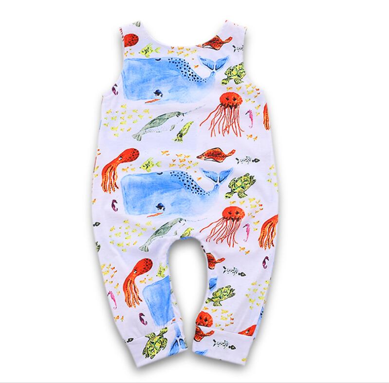 Baby Ocean Water World Whale Print Sleeveless Romper Boy Girl Summer Jumpsuit Kids Clothes one piece ZHT 124, As picture
Baby Ocean Water World Whale Print Sleeveless Romper Boy Girl Summer Jumpsuit Kids Clothes one piece ZHT 124, As picture