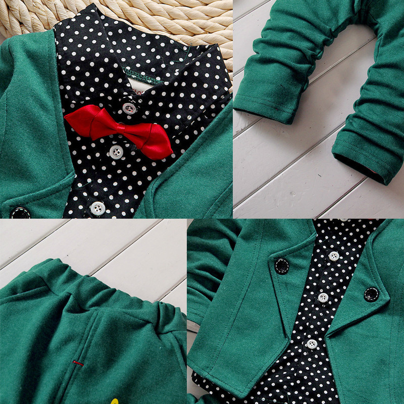 2018 Baby boy clothes spring formal kids clothes suit 2Pcs boys sets set Baby born gentleman toddler boy clothes birthday dress