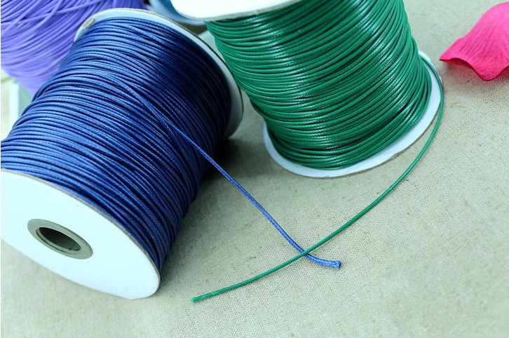 20colors/lot 1mmx 20m waxed polyester/poly cord/string waterproof DIY thong necklace bracelet leather craft free shipping HOT
