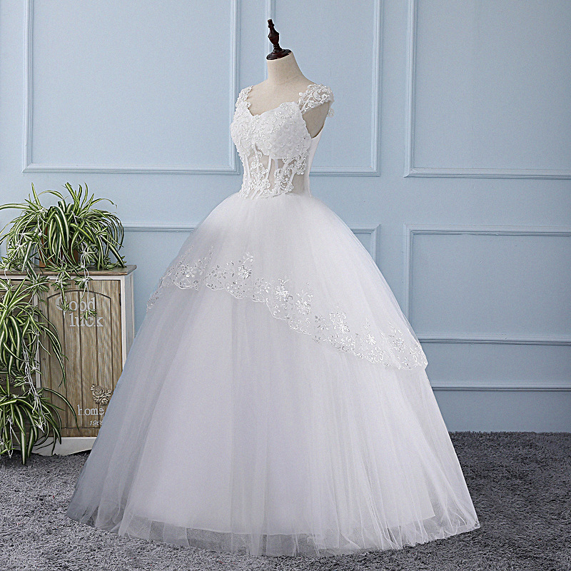Real Photo Sexy Wedding Dress 2018 Cheap Ball Gown Bridal Gowns Customized Plus Size Wedding Gowns Tank Vestidos Novia