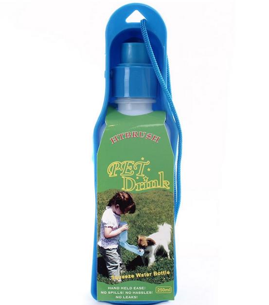 Portable Pet Dog Cat Outdoor Travel Water Bowl Bottle Hiking Camping Feeder Drinking Bottles Cups Fountain colorful