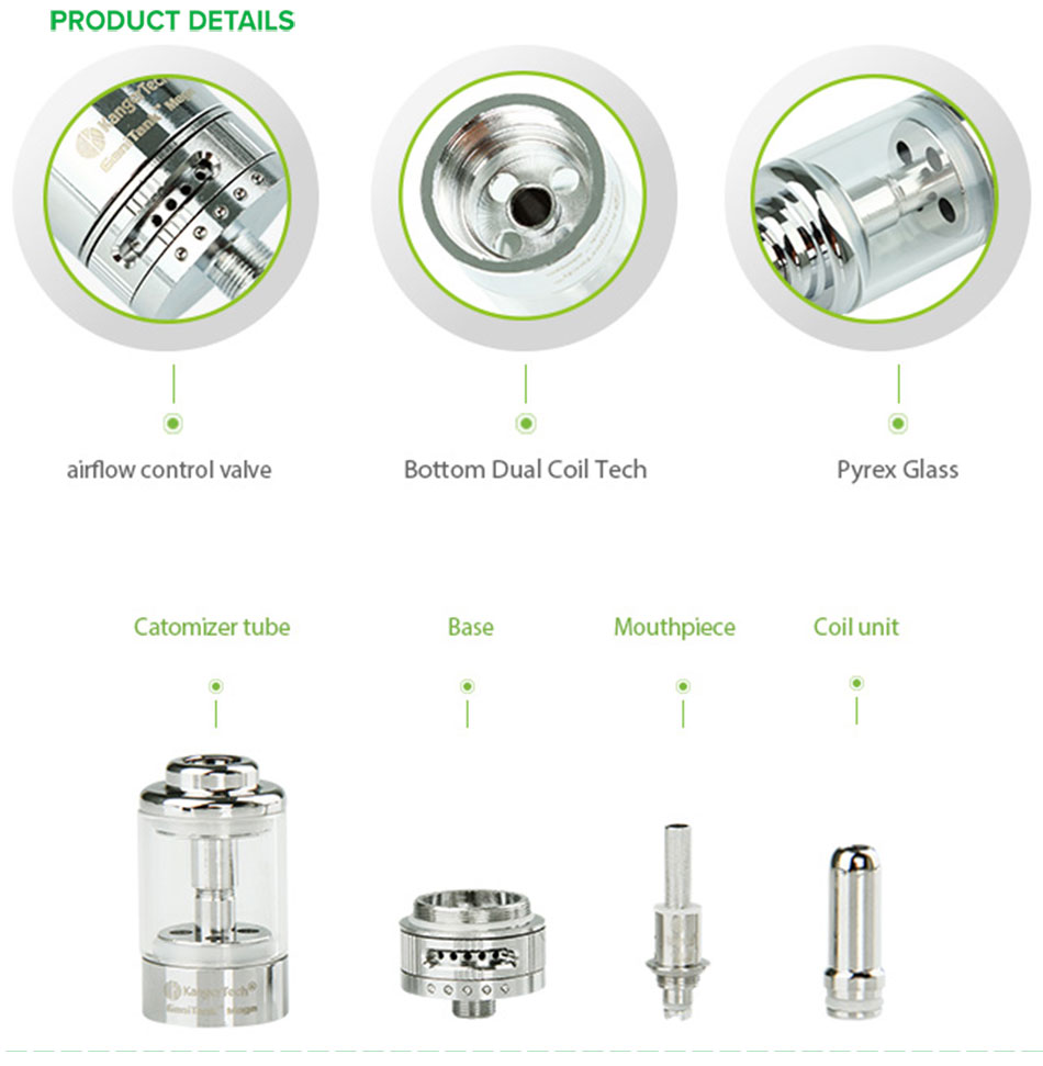 100% Original Kangertech Genitank Mega Atomizer Tank 3.8 Ml Capacity with 1.8ohm Coil Unit Electronic Cigarette Tank Atomizer
100% Original Kangertech Genitank Mega Atomizer Tank 3.8 Ml Capacity with 1.8ohm Coil Unit Electronic Cigarette Tank Atomizer