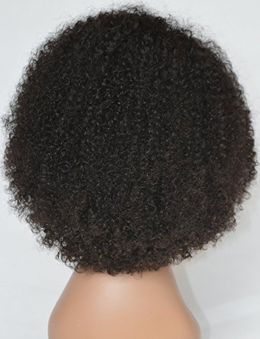 African american crochet braid Curly Human Hair Wigs for Black Women short kinky afro glueless lace front wig 130%density on sale 10inch
