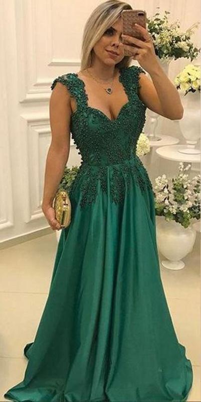 2018 Elegant Mother Of The Bride Dresses Dark Green Major Beading Backless Satin Mothers Formal Wedding Guest Dress