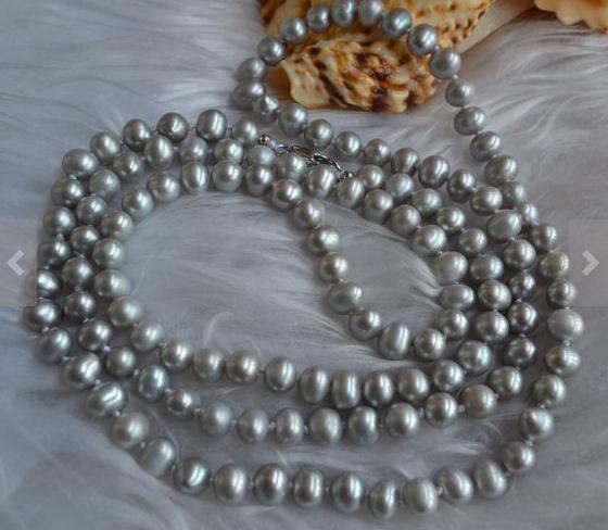 New Arriver Pearl Necklace,34inches 6-7MM Grey Color Long Freshwater Pearl Necklace,New Free Shipping
New Arriver Pearl Necklace,34inches 6-7MM Grey Color Long Freshwater Pearl Necklace,New Free Shipping