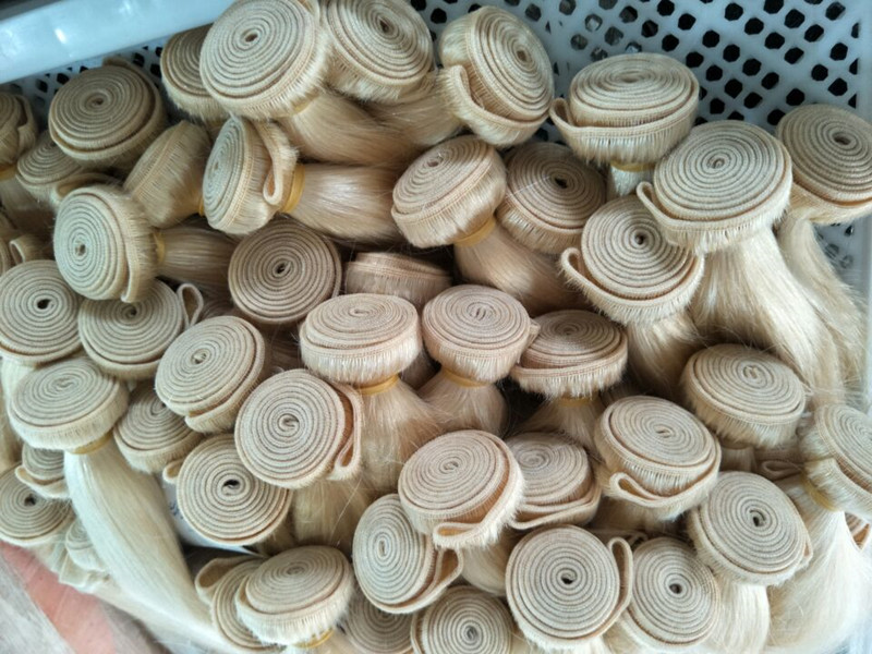 bleach blonde color 613 human hair weft bundles brazilian hair extensions 50gr pc 6pcs 1228 inch option