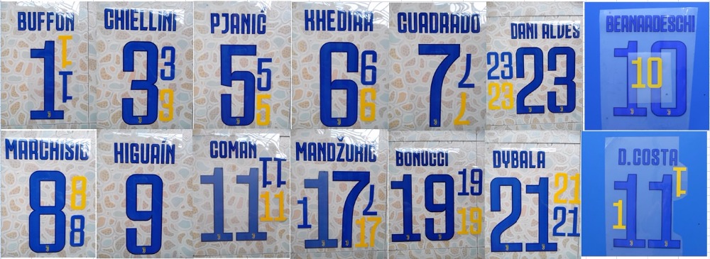 17-18 away BUFFON MARCHISIO HIGUAIN MORATA DYBALA DANI ALVES PJANIC LLORENTE MANDZUKIC BERNARDESCHI D.COSTA nameset patch badge
17-18 away BUFFON MARCHISIO HIGUAIN MORATA DYBALA DANI ALVES PJANIC LLORENTE MANDZUKIC BERNARDESCHI D.COSTA nameset patch badge