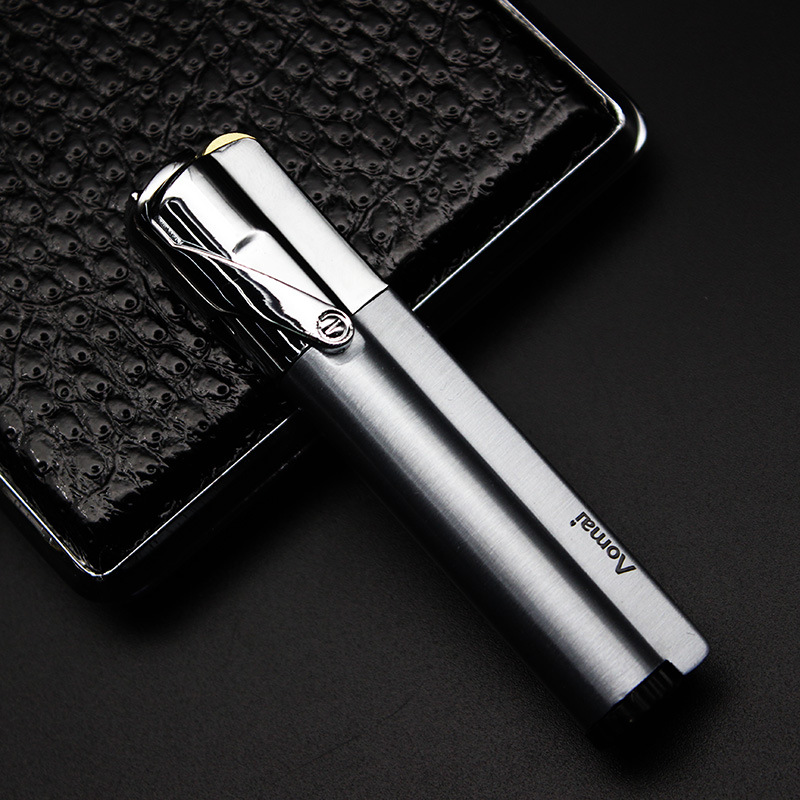 New Arrival Genuine Aomai Compact Jet Butane Torch Long Bar Cover Small Grinding Easy To Change Firestone Windproof Lighter W260202