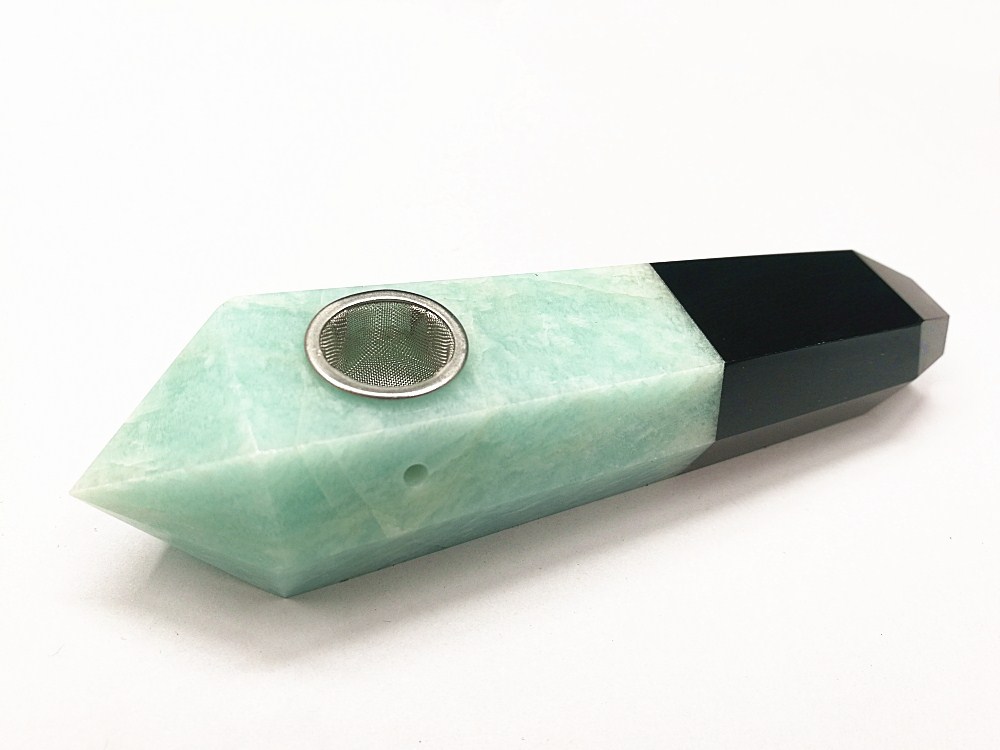 Natural Two kinds of ntural aventurine crystal & obsidian crytsal gemstone pipe Hand spliced together quartz point crystal wand pipe healing
Natural Two kinds of ntural aventurine crystal & obsidian crytsal gemstone pipe Hand spliced together quartz point crystal wand pipe healing