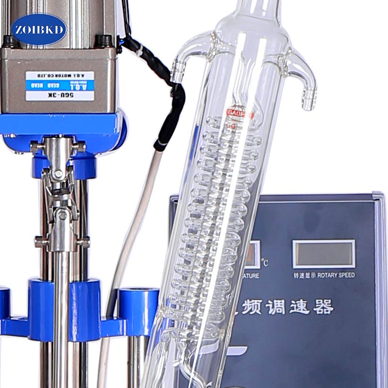ZOIBKD Lab Supplies 5L University Chemical Laboratory Double-layer Jacket Glass Reactor Borosilicate Vacuum Glass-Reactor Vessel