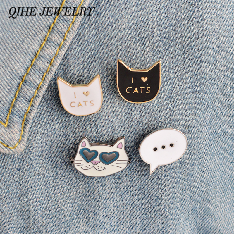 QIHE JEWELRY 4PCS/Set Black Cat White Cat "I LOVE CATS"Brooch Collar Fashion Jewelry Wholesale Lady Badge Collar Pin
QIHE JEWELRY 4PCS/Set Black Cat White Cat "I LOVE CATS"Brooch Collar Fashion Jewelry Wholesale Lady Badge Collar Pin