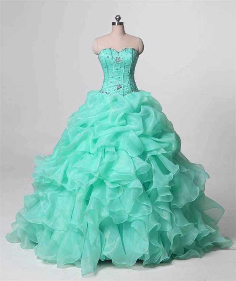 2018 New Beautiful Ball Gown Mint Green Quinceanera Dresses Beaded Crystals For 15 Years Sweet 16 Plus Size Prom Party Gown QC1022, Same as picture
2018 New Beautiful Ball Gown Mint Green Quinceanera Dresses Beaded Crystals For 15 Years Sweet 16 Plus Size Prom Party Gown QC1022, Same as picture