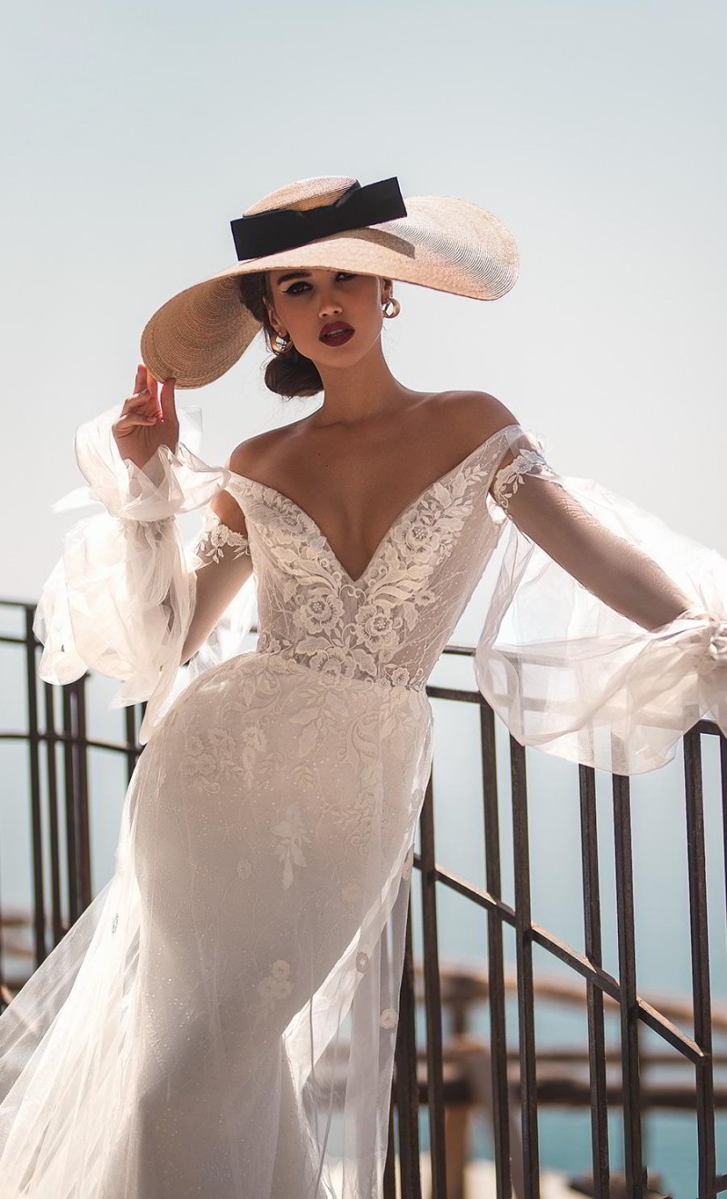 la petra modest wedding dresses long sleeves off the shoulder backless bridal gowns custom made wedding dress