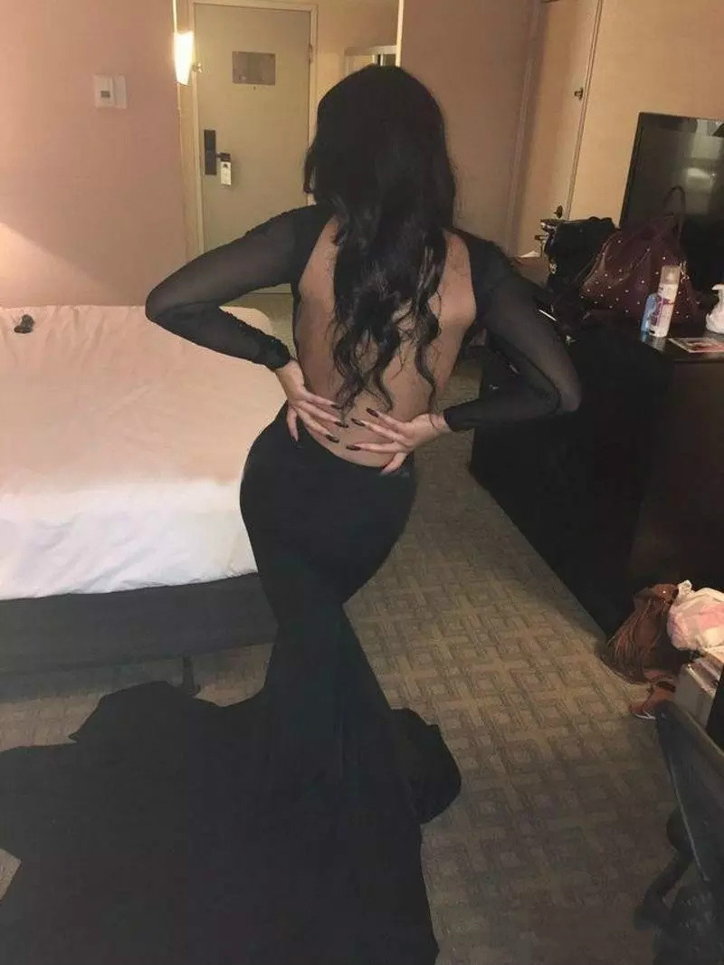 Sexy South African Black Prom Dresses Lace Applique Beaded Tulle Illusion Long Sleeve Mermaid Evening Gowns Sweep Train Satin Formal Dress