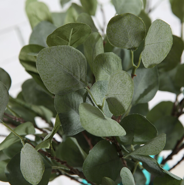 Green Artificial Leaves Large Eucalyptus Leaf Plants Silk Artificial Greenery For Weddings Decoration Fake Eucalyptus 60cm