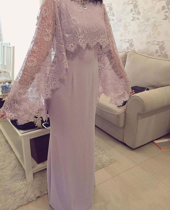 Elegant Mother Of The Bride Dresses With Lace Cape Floor Length Mermaid Mothers Formal Dress Custom Made Evening Gowns
