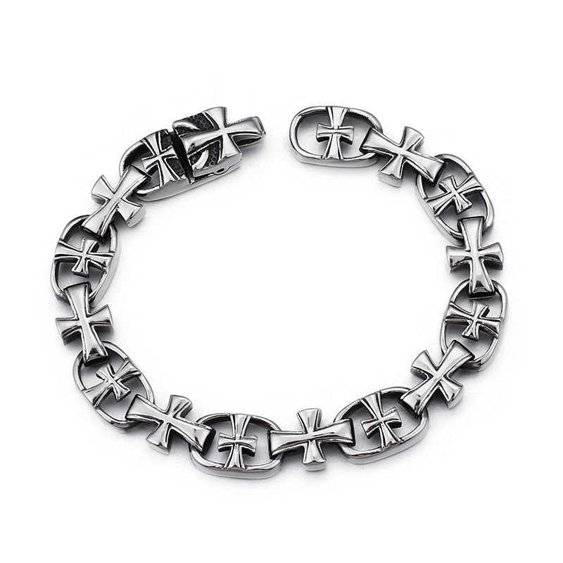 Men's Thick Heavy Classic Cross Pattern Bracelet Retro Ancient Silver Stainless Steel Hip Hop Rock Jewelry
Men's Thick Heavy Classic Cross Pattern Bracelet Retro Ancient Silver Stainless Steel Hip Hop Rock Jewelry