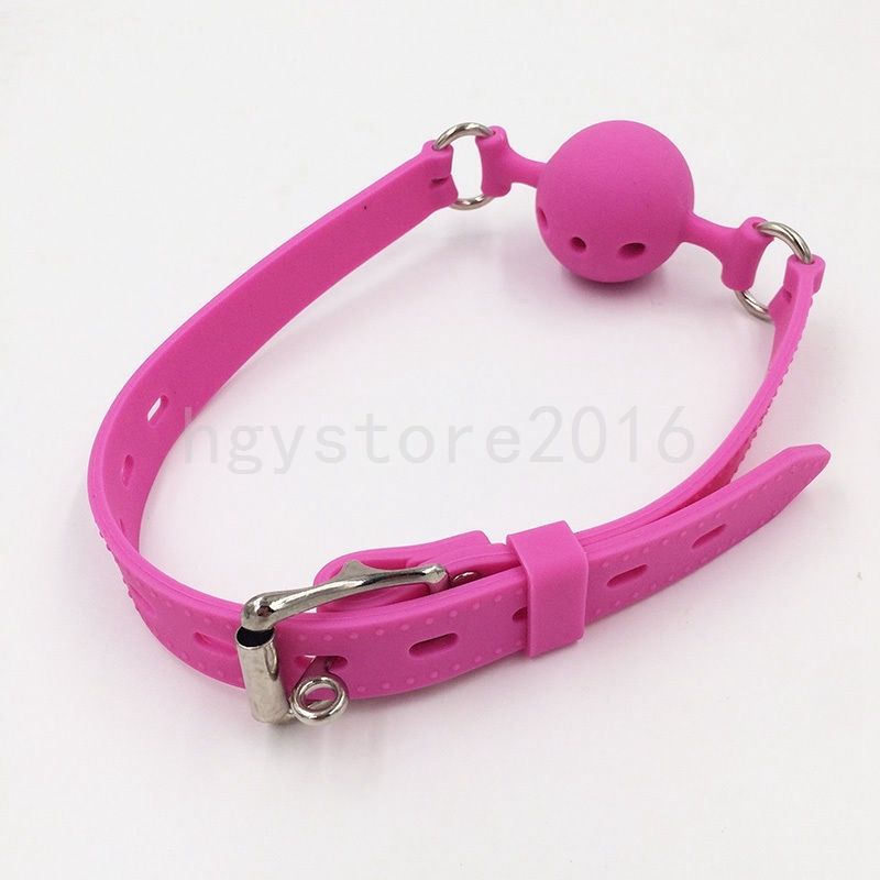 Bondage Silicone Breathable Wiffle Mouth open Gag With Adjustable Lockable Belt party #G94