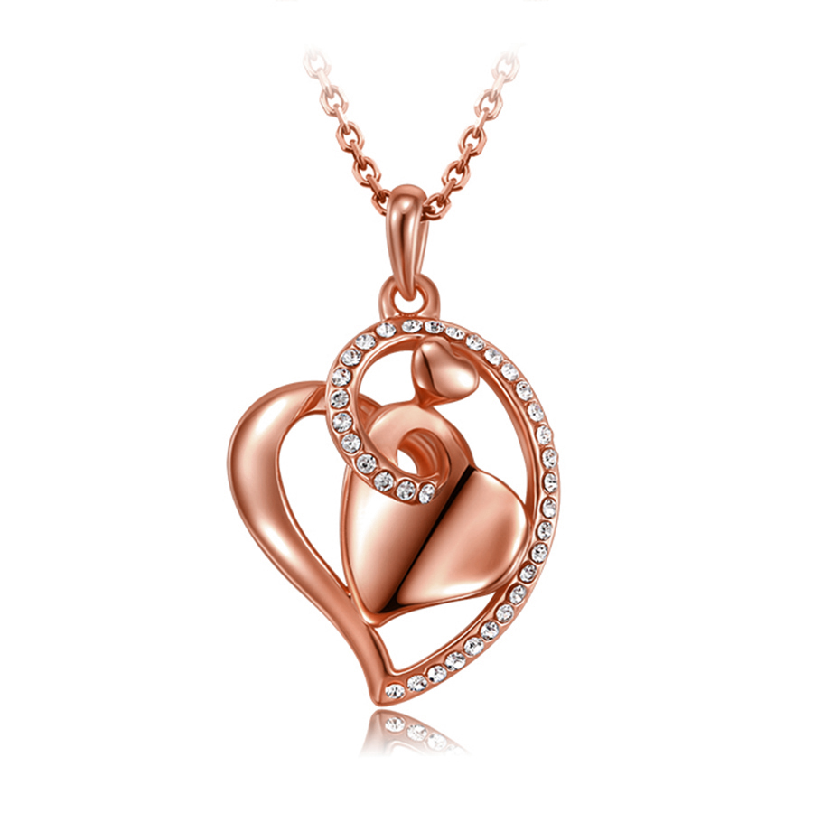 Popular fashion Trendy Rose gold color pendant necklace girl women austrian crystal lover gift heart rhinestone classic jewelry
Popular fashion Trendy Rose gold color pendant necklace girl women austrian crystal lover gift heart rhinestone classic jewelry