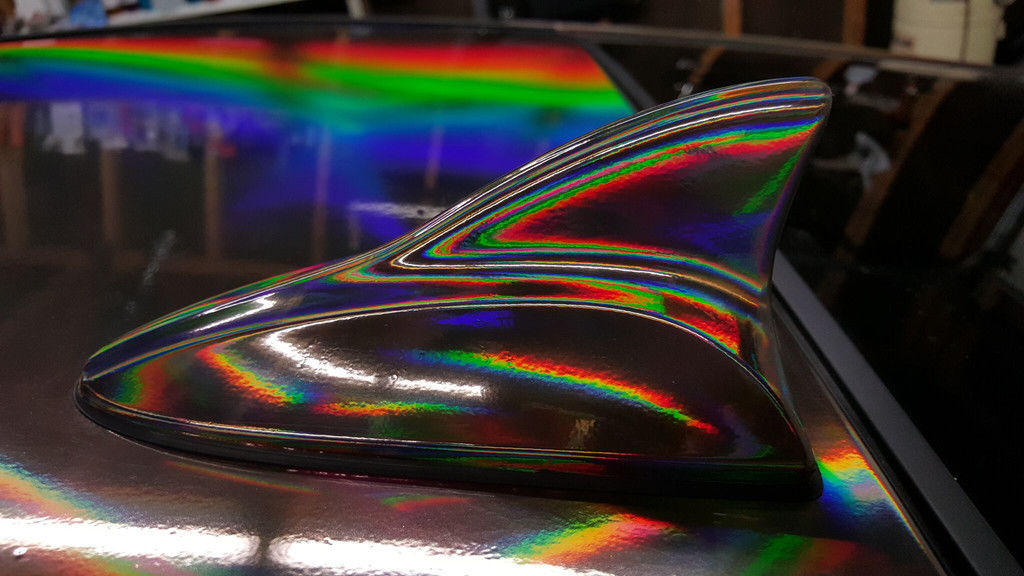 Black holographic Chrome Vinyl Car WRAP FILM Sticker With Air release Hologram NeoChrome Whole car covering foil Size:1.52*20M/Roll