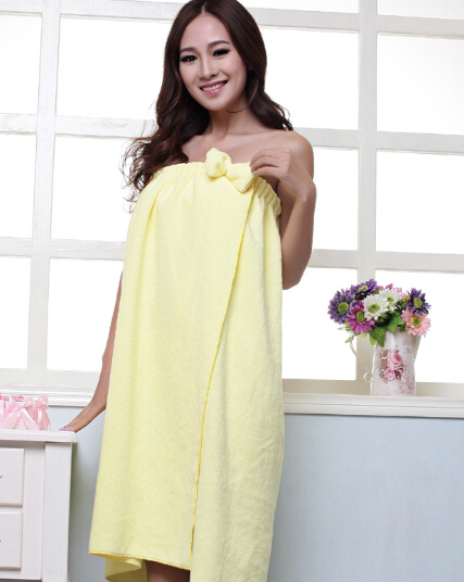 Women Towel Absorbent Microfiber Fleece Shower Spa Body Wrap Bath Towel 145x75cm