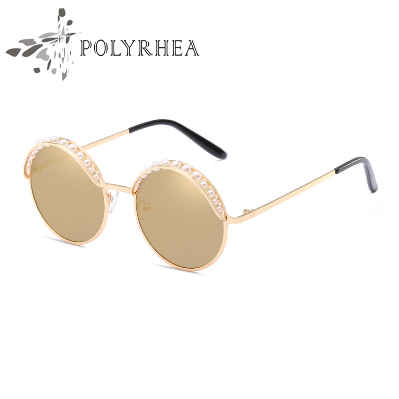 Women Brand Design Sunglasses Fashion Round Sun Glasses Frame Pearl Flash Mirror UV Protection Eyewear With Original Box
Women Brand Design Sunglasses Fashion Round Sun Glasses Frame Pearl Flash Mirror UV Protection Eyewear With Original Box