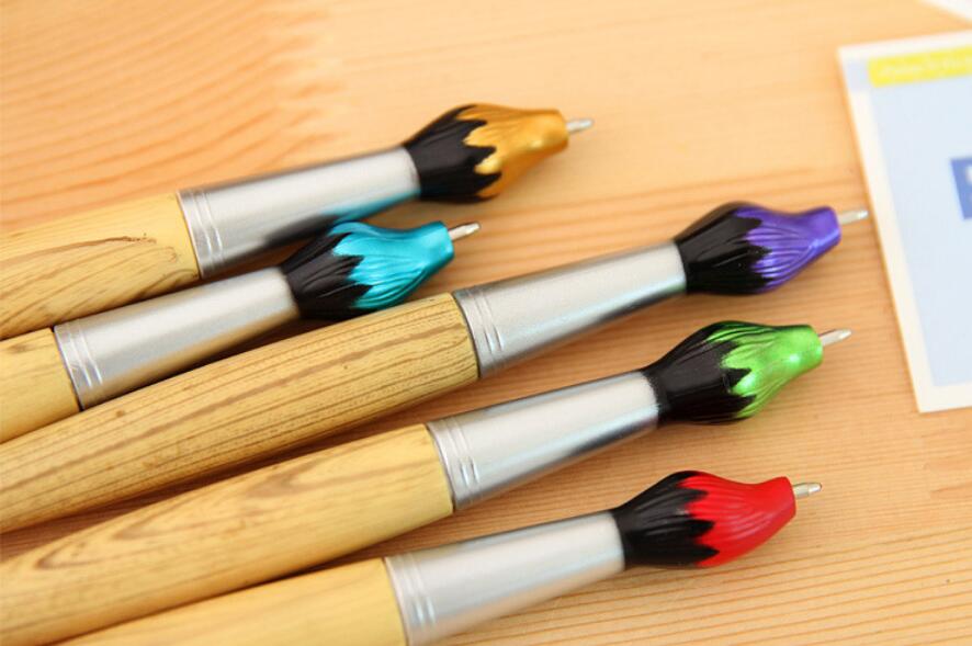 Cute Kawaii Wooden Ballpoint Pen Creative Ball pens For Kids Writing Students School Gift Novelty Korean Stationery GA3172415956