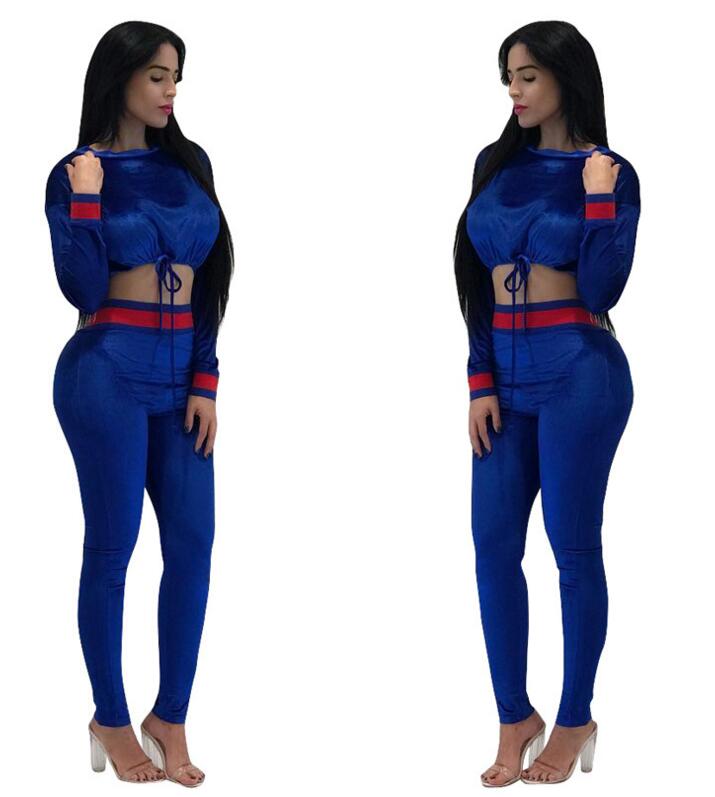 Autumn WInter Tracksuit Women Fashion Casual Suit New Blue Crew Neck Long Sleeve Crop Top and Pants Suit Two-piece sets
Autumn WInter Tracksuit Women Fashion Casual Suit New Blue Crew Neck Long Sleeve Crop Top and Pants Suit Two-piece sets