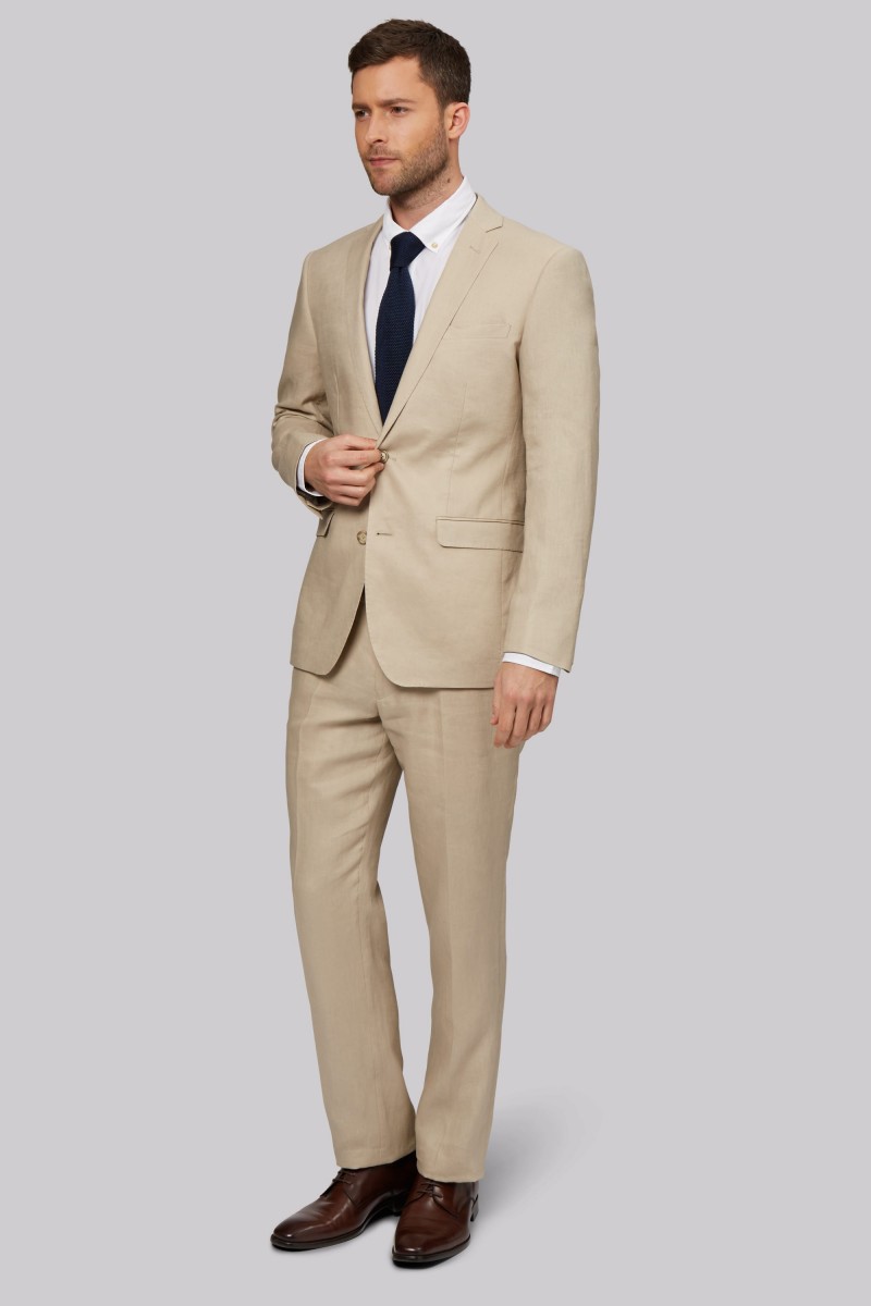 Classy Khaki Mens Suits Slim Fit Groomsmen Wedding Tuxedos Three Pieces Two Buttons Designer Blazers Formal Dress Suit (Jacket+Pants+Vest)