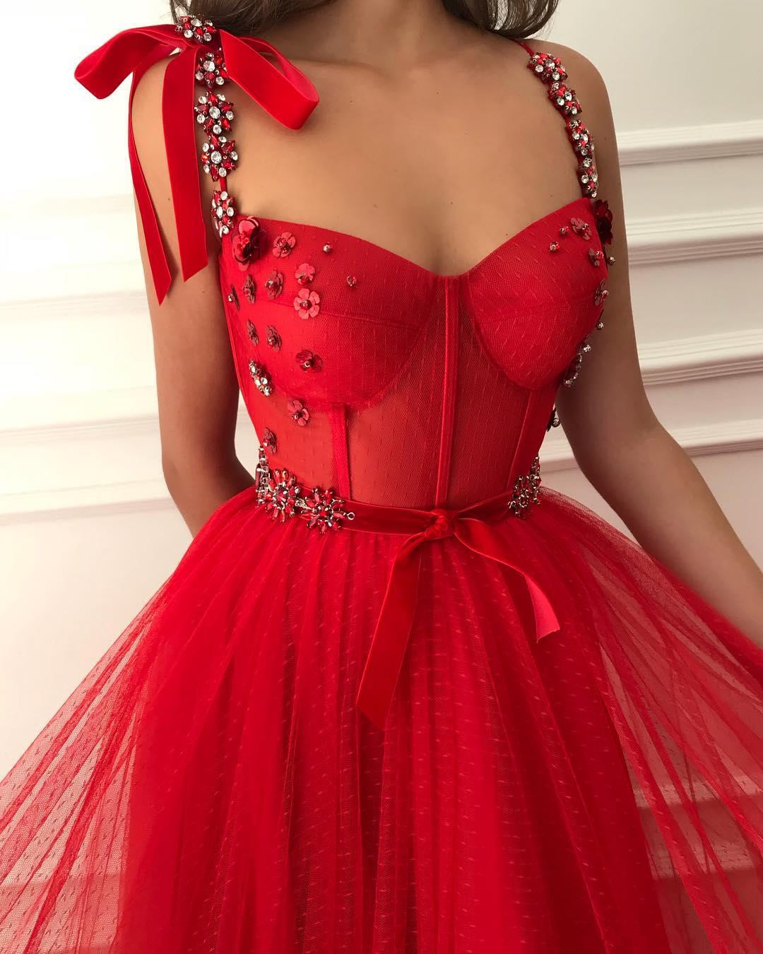 princess red crystals cheap long prom dresses a line plus size tulle cheap arabic african girl pageant formal evening party gowns